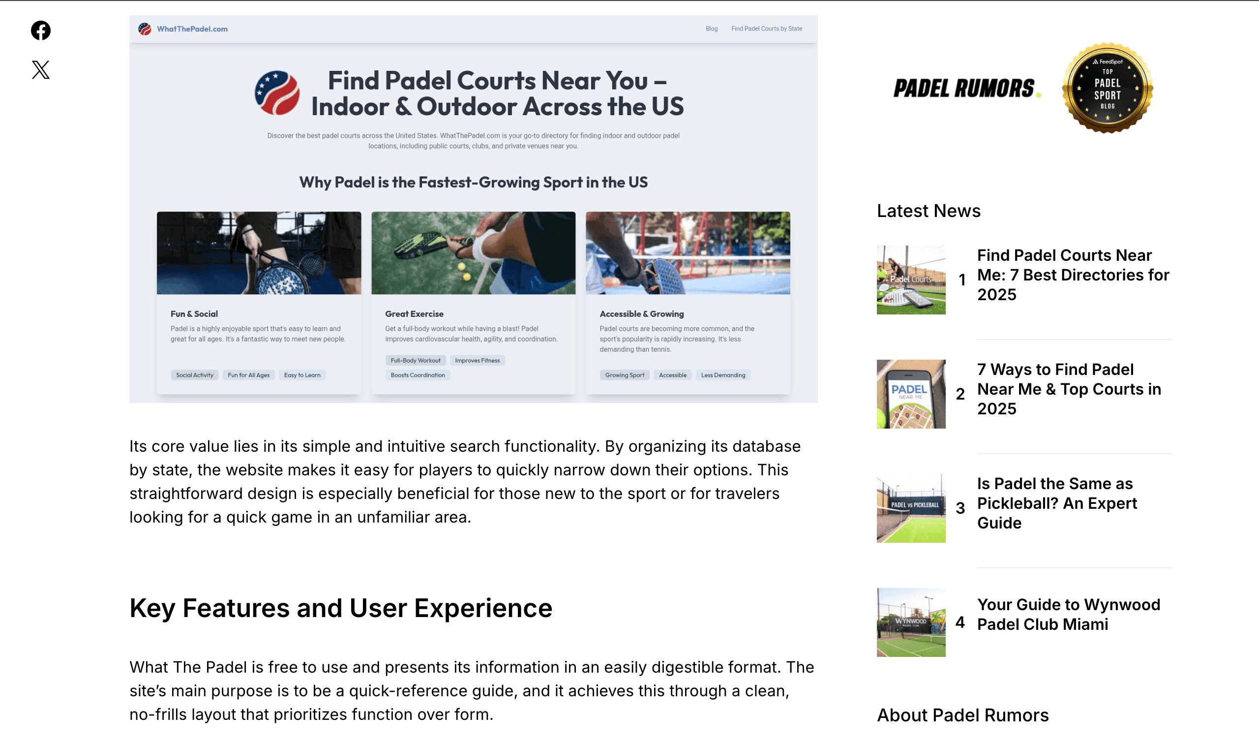 What The Padel Featured Among Top U.S. Padel Court Locators by Padel Rumors